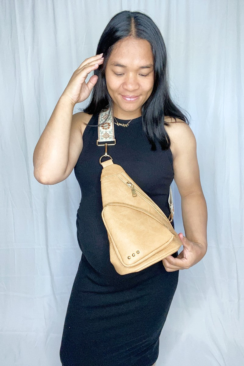 caramel small crossbody bags