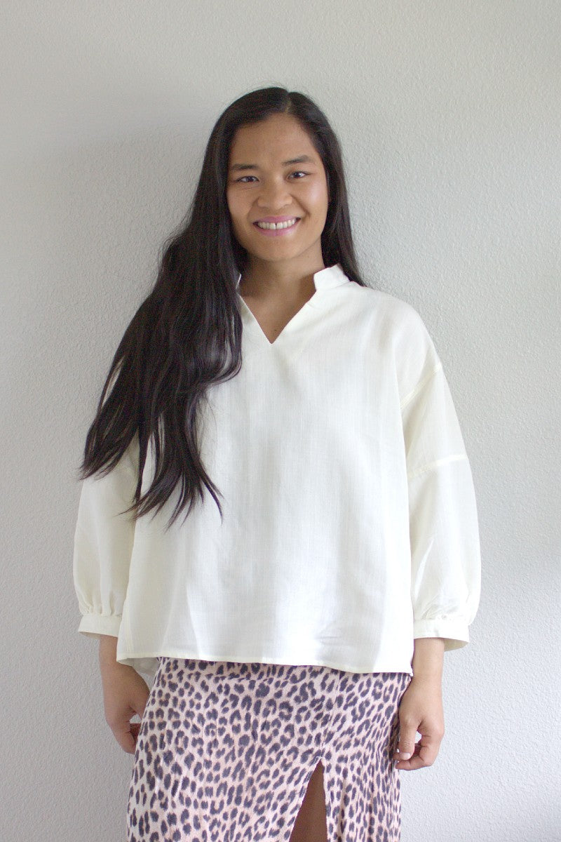 women's linen long sleeve shirt